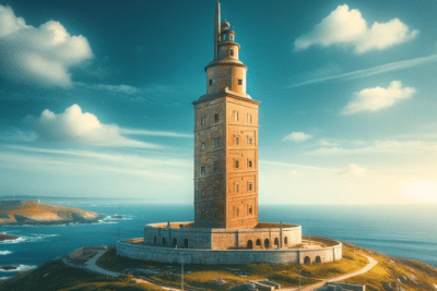 Torre de Hercules DALL E edited La Torre de Hércules de Coruña